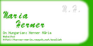 maria herner business card